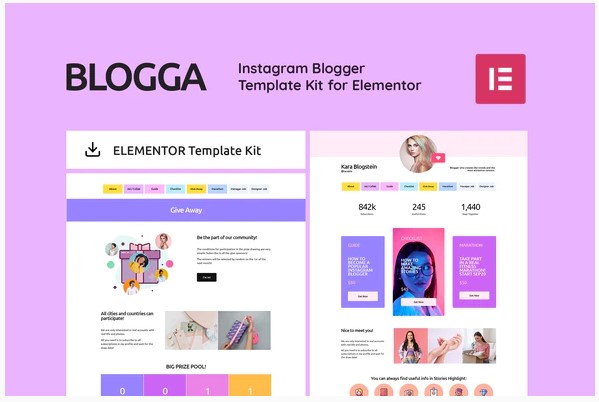 [Themeforest] Blogga - Instagram Blogger Elementor_0.jpg